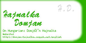 hajnalka domjan business card